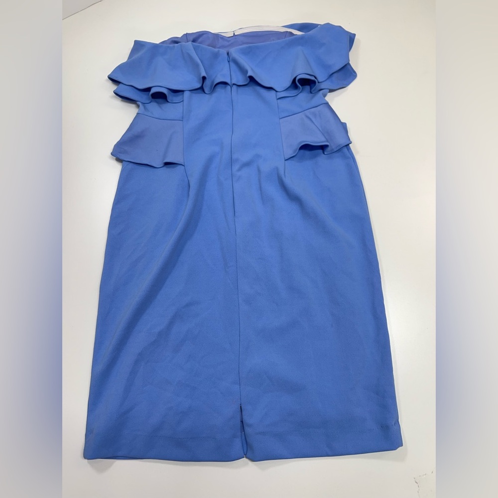 Alexia Admor Light Blue Strapless Cascading Ruffles Mini Dress New With Tags 14 - Picture 4 of 16